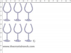 Wine Glass Rhinestone Transfer CRY203c