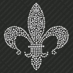 DY019 Fleur Di Lis Rhinestone Decal