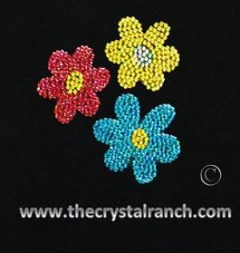 DY180 Daisies Rhinestone Decal