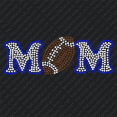 D009 Football Mom Rhinestone Decal
