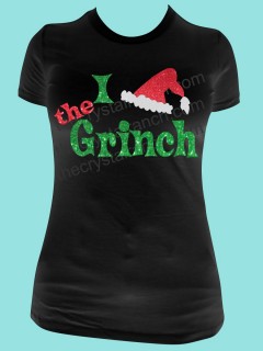 I Love the Grinch Glitter Tee THV008