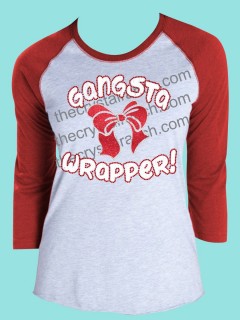 Gansta Wrapper Screen Print and Rhinestone Tee THV019
