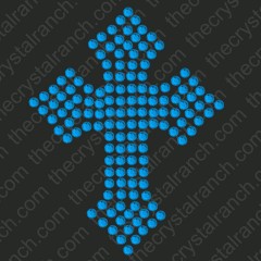 DJ042 Cross Rhinestone Decal