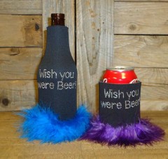 Wish You were Beer Rhinestone Drink Koozie KB128