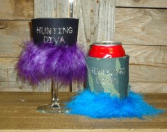Hunting Diva Rhinestone Drink Koozie KR079