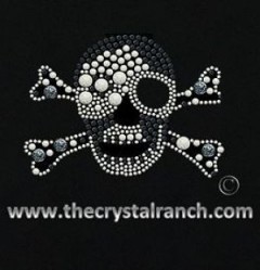 DYHM002 Skull Rhinestone Decal