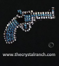 D101 Pistol Rhinestone Decal