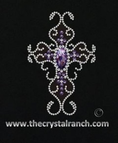 DYH1607 Cross Rhinestone Decal