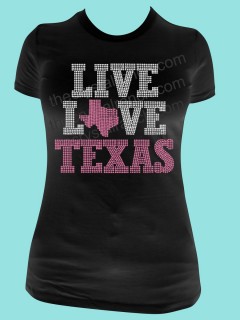 Live Love Texas Rhinestone Tee TR100