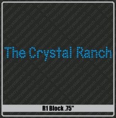 R1 Block Font .75