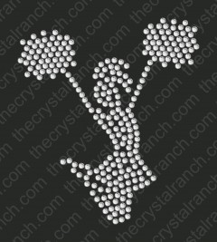 DS236B Cheerleader Rhinestone Decal