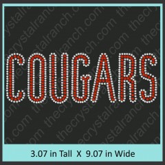 Cougars RhinestoneTransfer CRT065