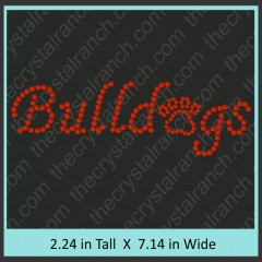 Bulldogs Rhinestone Transfer CRT114