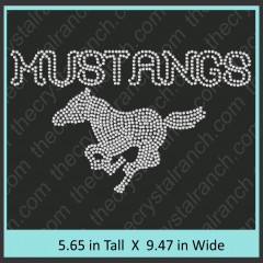 Mustangs Rhinestone Transfer CRT182