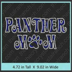 Panther Mom Rhinestone Transfer CRT190