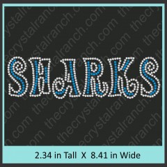 Sharks Rhinestone Transfer CRT217