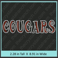 Cougars Rhinestone Transfer CRT281