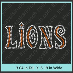 Lions Rhinestone Transfer CRT285