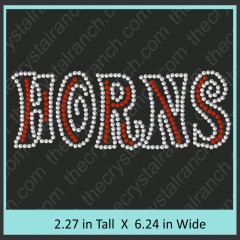 Horns Rhinestone Transfer CRT287