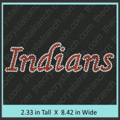 Indians Rhinestone Transfer CRT319