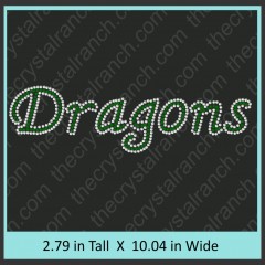 Dragons Rhinestone Transfer CRT341