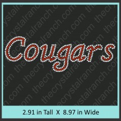 Cougars Rhinestone Transfer CRT345 