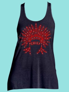 Chief Rhinestone and Screen Print Tee TRS034