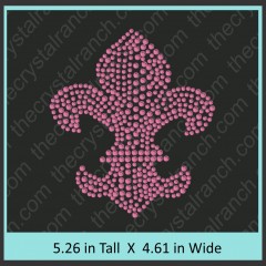 Fleur De Lis Rhinestone Transfers CRY009