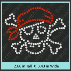 Skull Rhinestone Transfer CRY011A