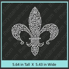 Fleur de lis Rhinestone Transfer CRY019
