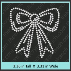 Bow Rhinestone Transfer CRY027c