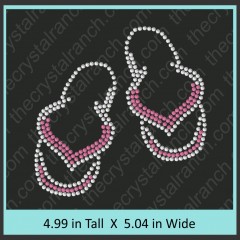 Flip Flops Rhinestone Transfer CRY030cs