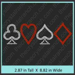 Card Symbol Rhinestone Transfer CRY034ck