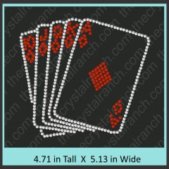 Deck of Cards Rhinestone Transfer CRY035ck