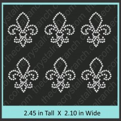 Fleur de lis Rhinestone Transfer CRY038