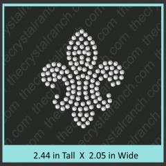 Fleur de lis Filled Rhinestone Transfer CRY039