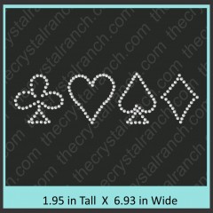 Card Symbols Rhinestone Transfer CRY040c