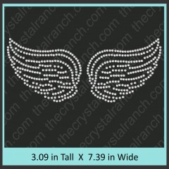 Wings Rhinestone Transfer CRY041c