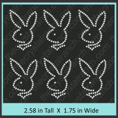 PB Bunny Rhinestone Transfer CRY044c