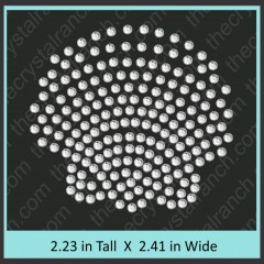 Shell Rhinestone Transfer CRY046c