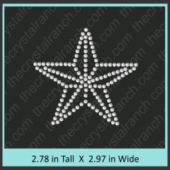 Texas Star (Small) Rhinestone Transfer CRY048c