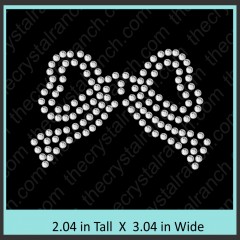 Bow Rhinestone Transfer CRY148c