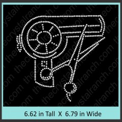 Blow Dryer Rhinestone Transfer CRY162