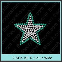 Star Filled Rhinestone Transfer CRY178c