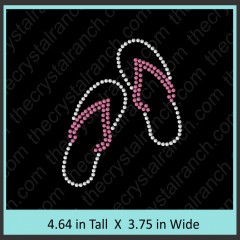 Flip Flops Rhinestone Transfer CRY182c