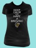 Keep Calm and Have a Brewski Rhinestone Tee TB061