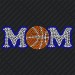 D007 Basketball Mom Rhinestone Decal