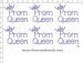 Prom Queen - Petite (6) Rhinestone Transfer CRK139