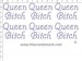 Queen Bitch - Petite (6) Rhinestone Transfer CRK142