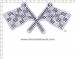 Racing Flags Rhinestone Transfer CRS082cs